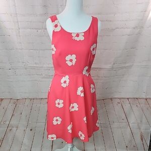 Floral Pink Sleeveless Dress